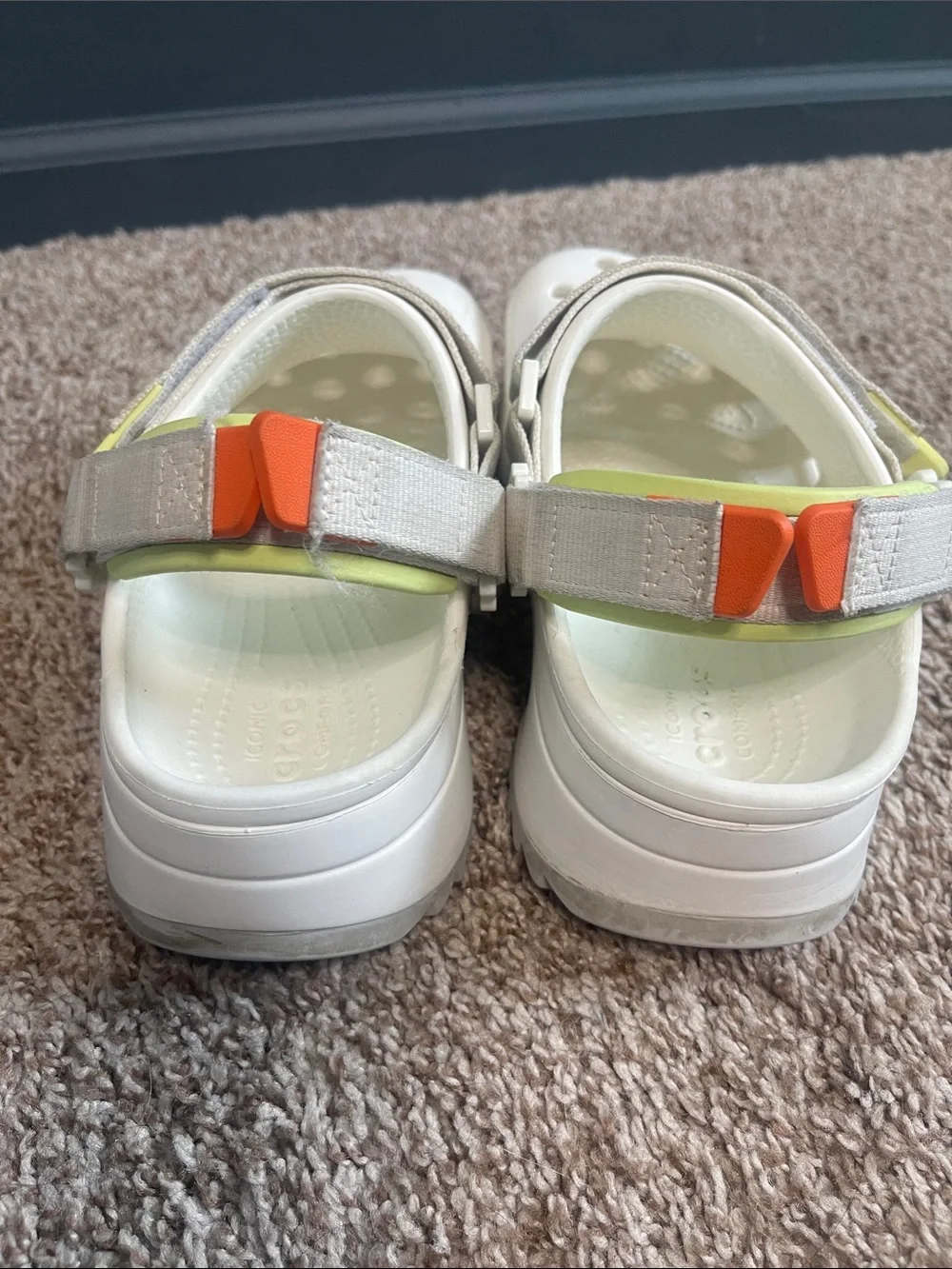 CROCS White Terrain Platform Clogs - Picture 3 of 6